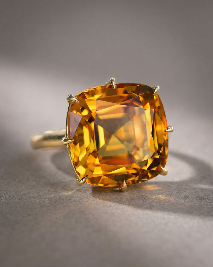 Antique Cut Citrine Ring
