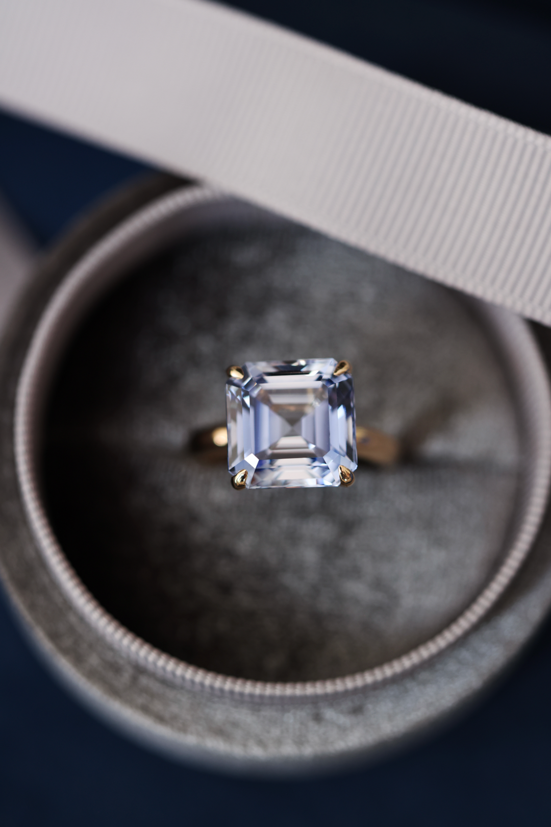 Blue Sapphire Riviera Ring