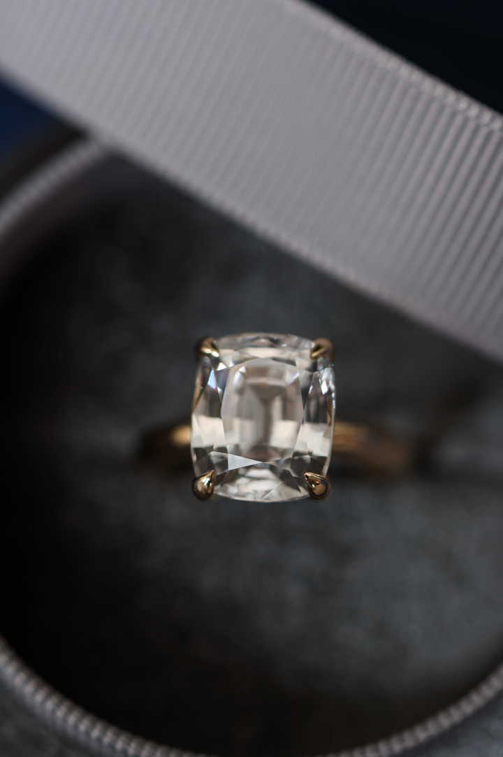 White Sapphire Pavilion Ring