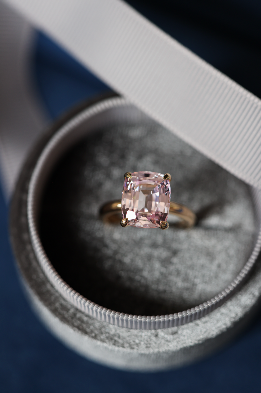 Light Pink Sapphire Pavilion Ring