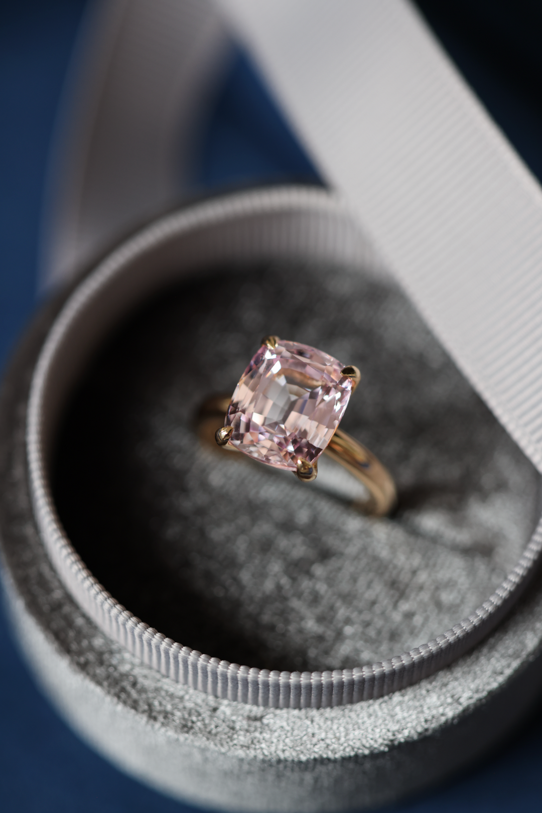 Light Pink Sapphire Pavilion Ring