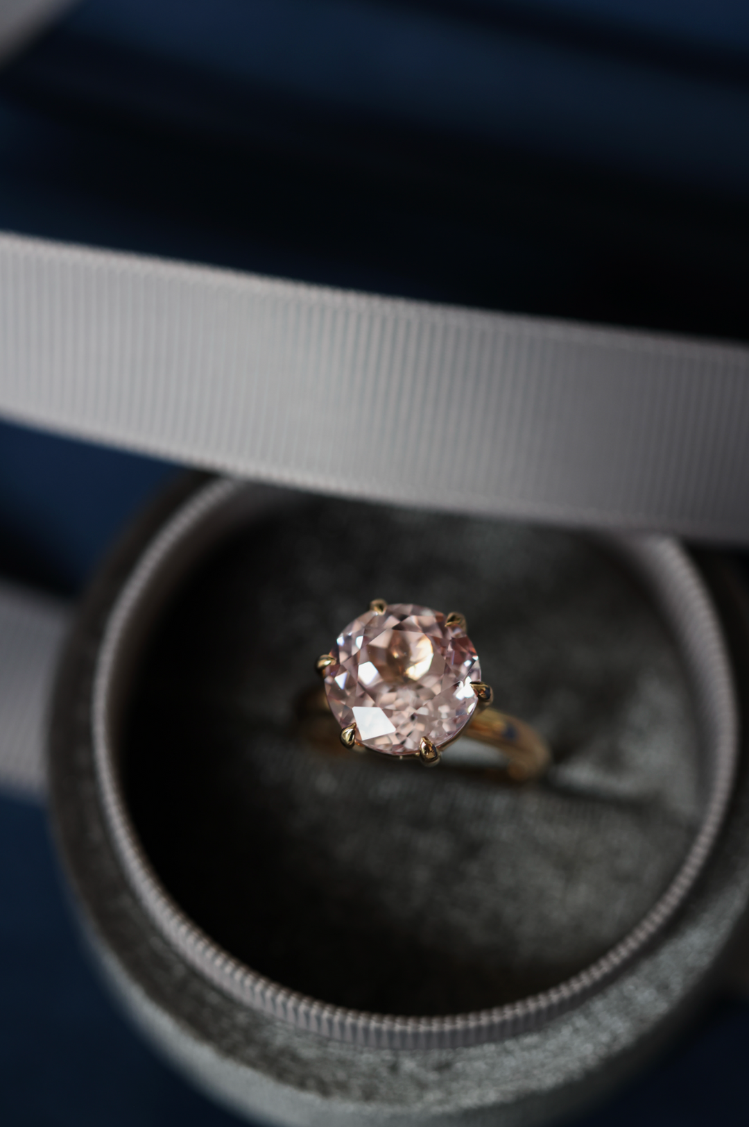 Light Pink Sapphire Crown Ring