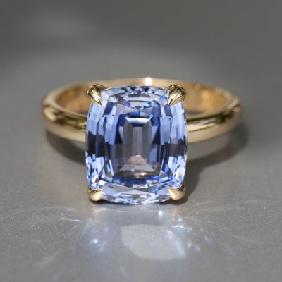 Blue Sapphire Pavilion Ring