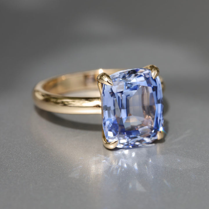Blue Sapphire Pavilion Ring