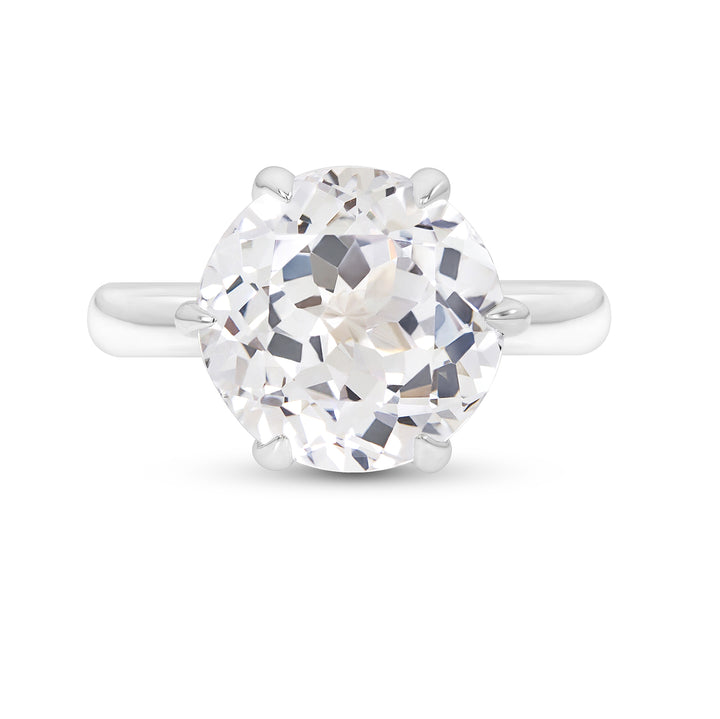 White Sapphire Crown Ring
