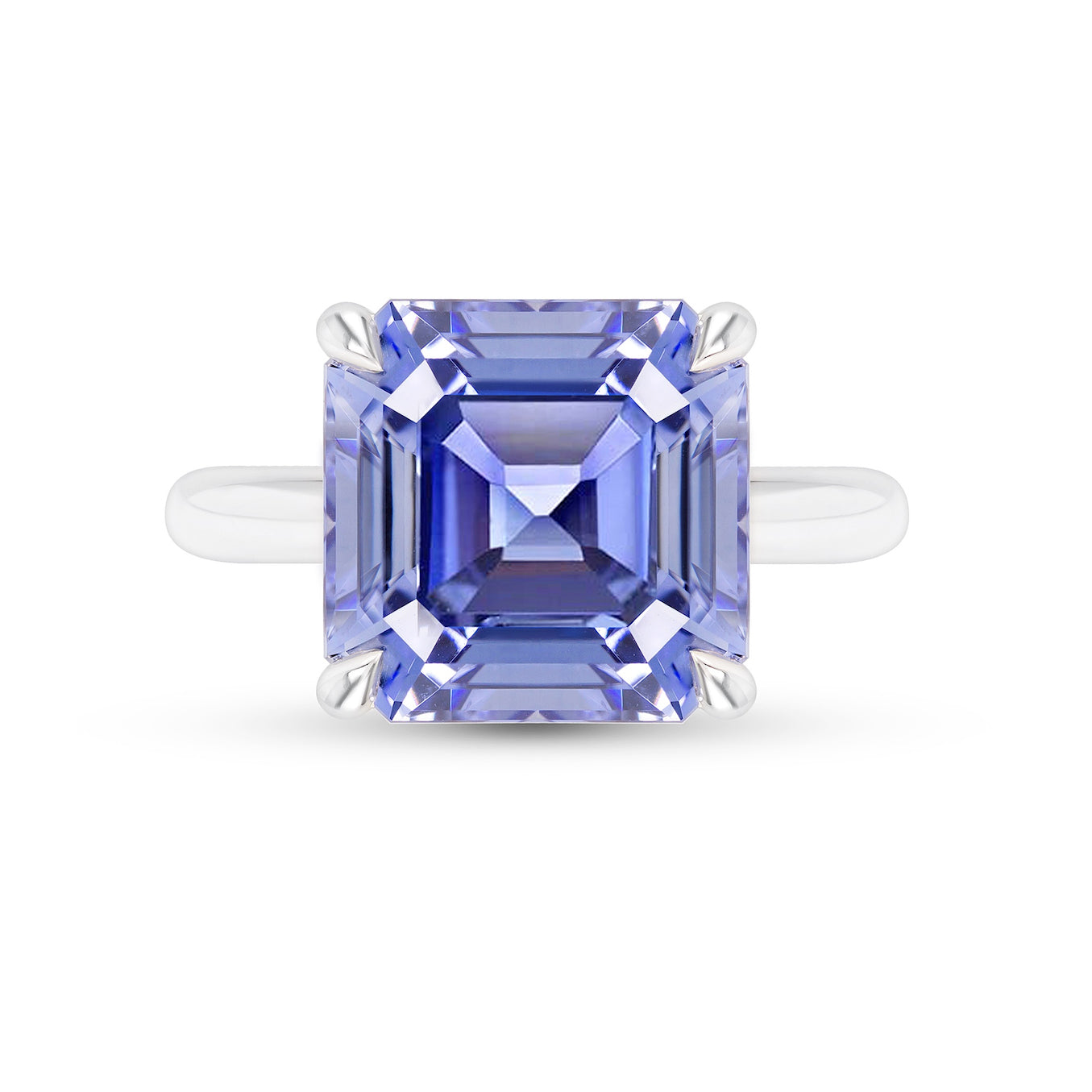 Blue Sapphire Riviera Ring In Silver