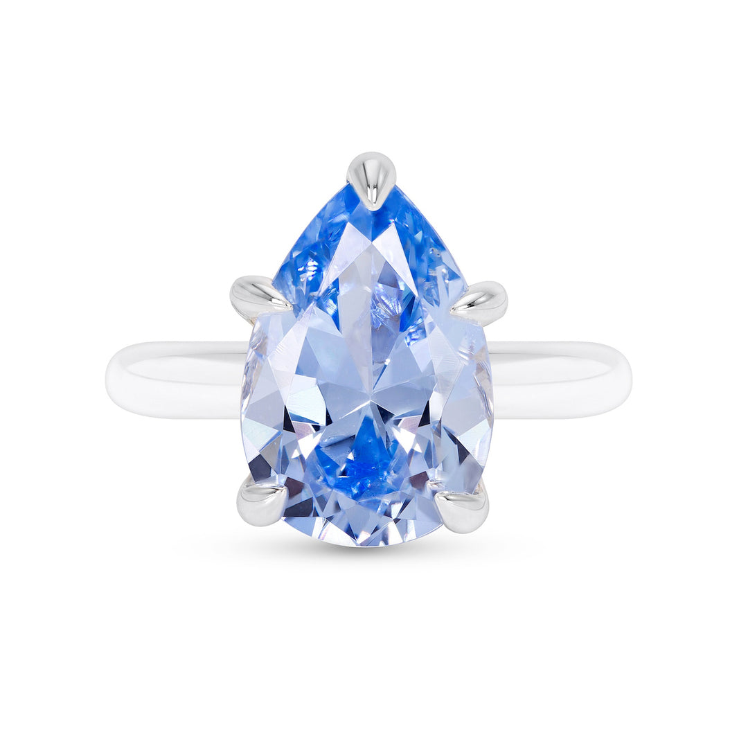 Pear Cut Blue Spinel Ring