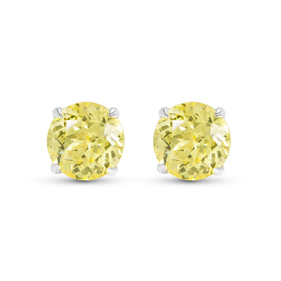 Canary Yellow Sapphire Studs