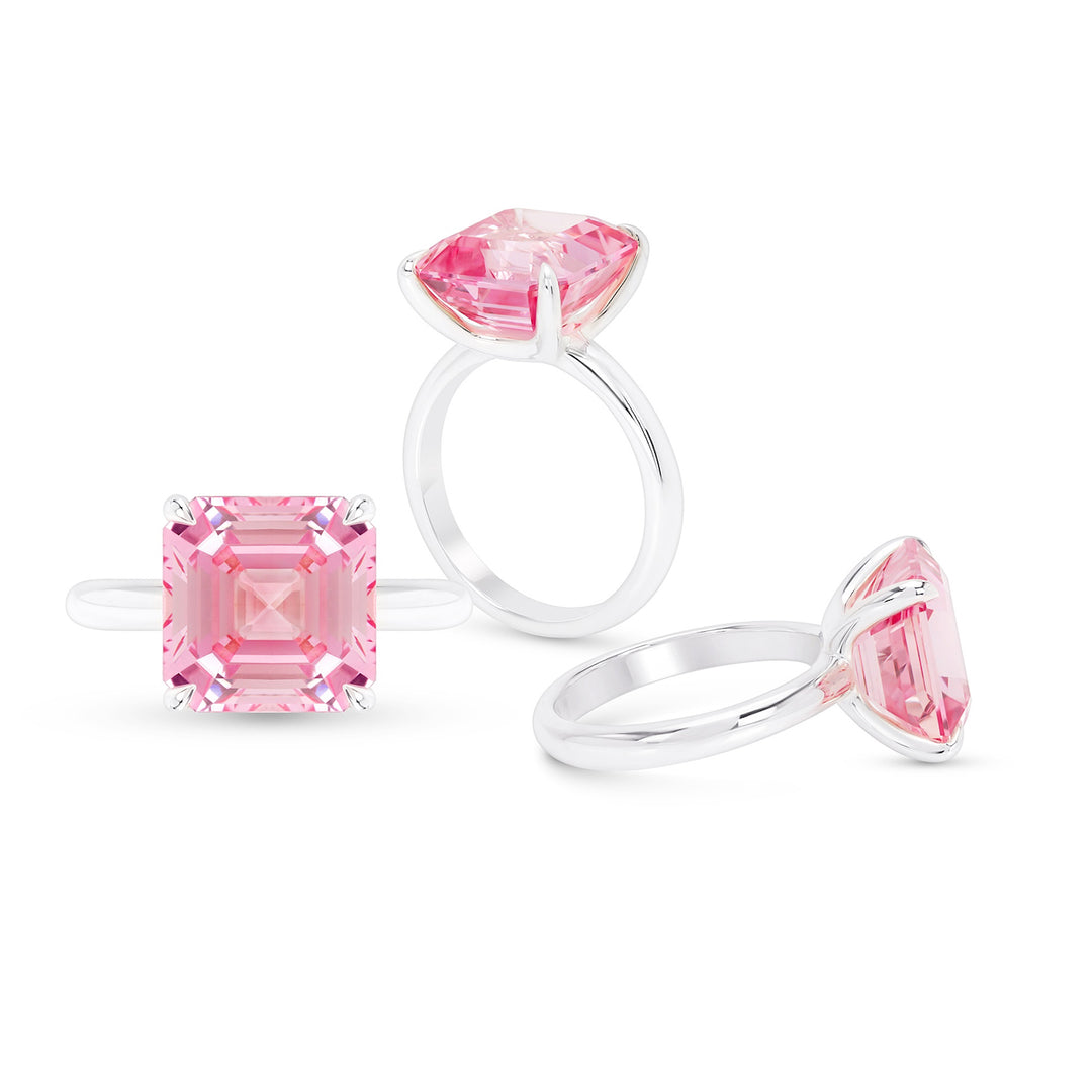 Pink Sapphire Riviera Ring
