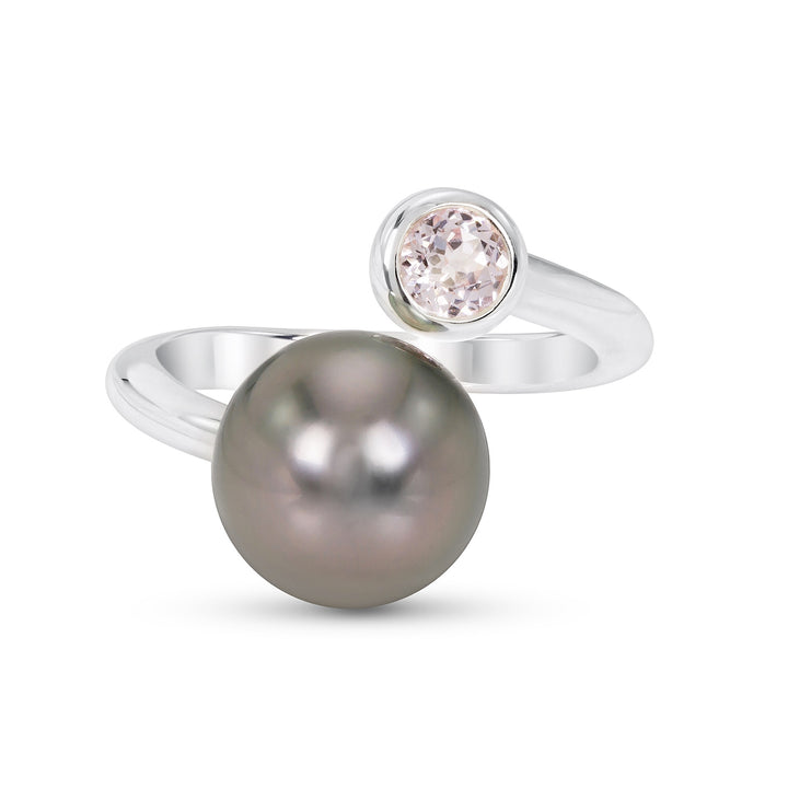 Tahitian Pearl Pink Sapphire Ring