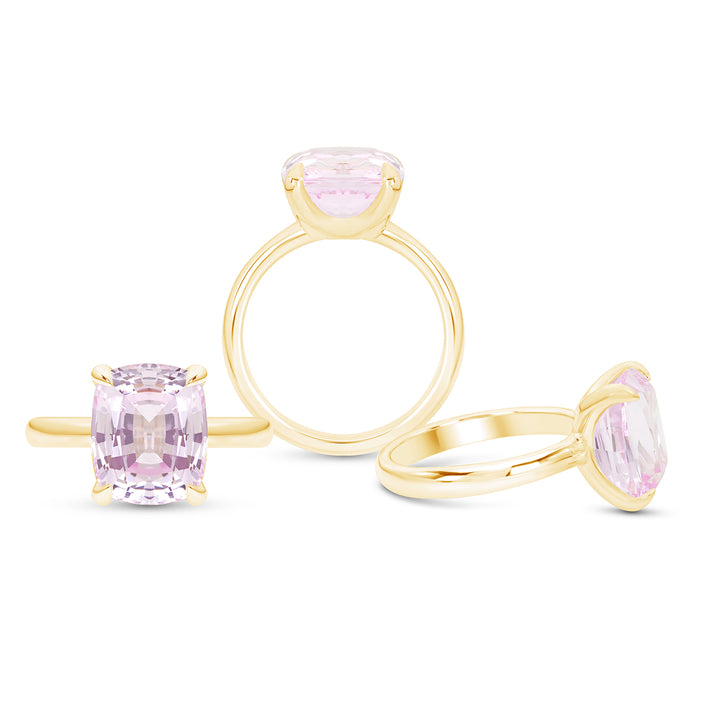 Light Pink Sapphire Pavilion Ring