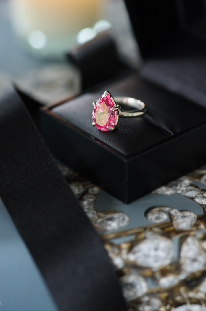 Pink Sapphire Garland Ring