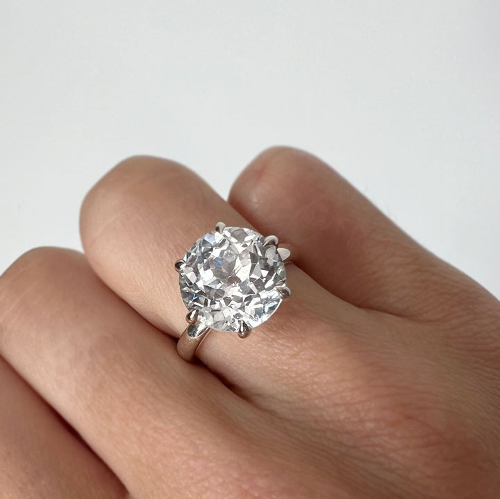 White Sapphire Crown Ring