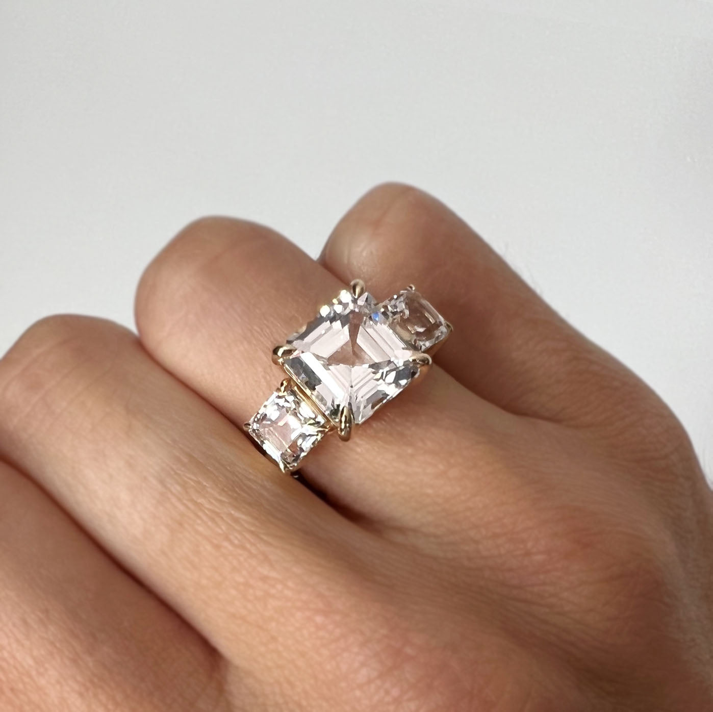 White Sapphire Deco Ring